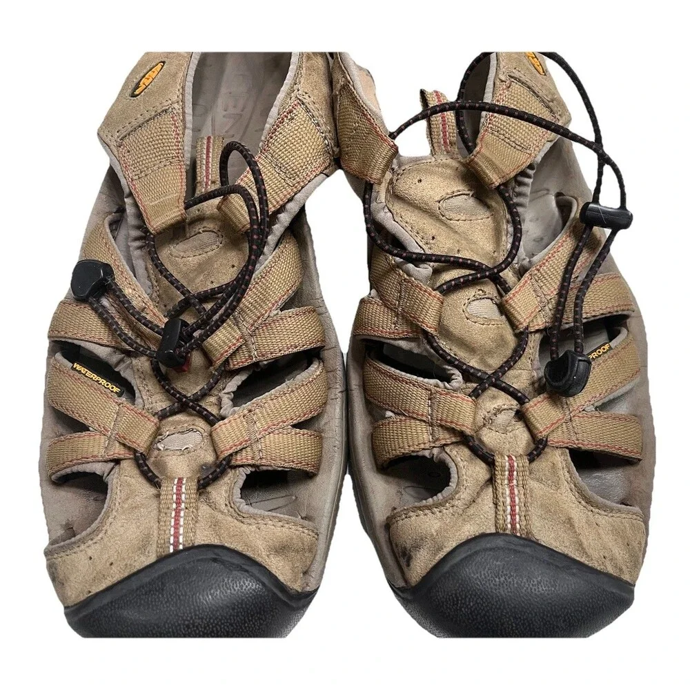 Keen Sandals Mens US 14 Hiking Kanyon Waterproof Leather Beige Trail Outdoor